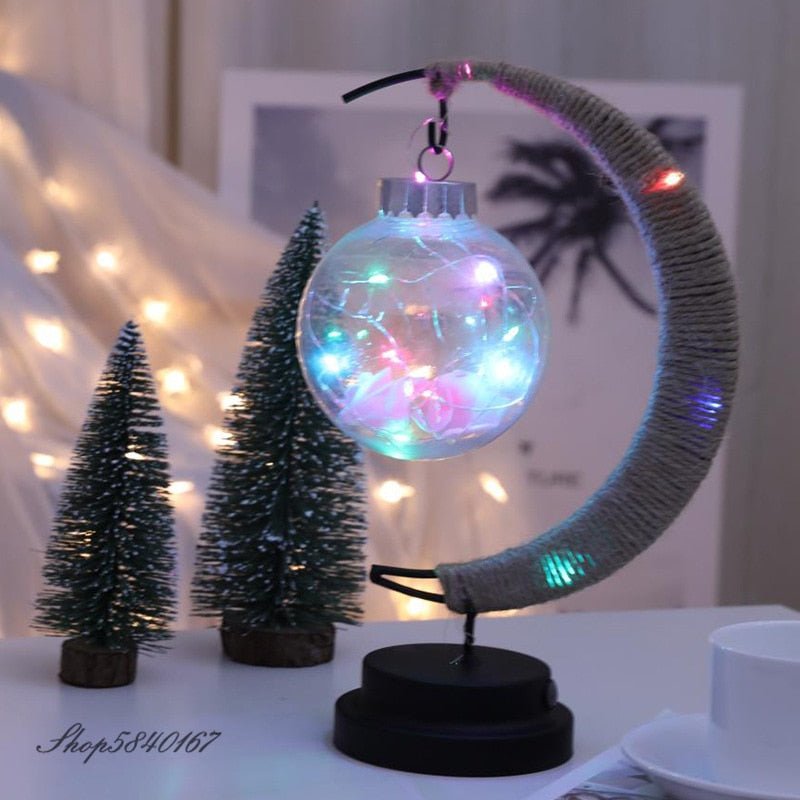 LED Moon Lamp Rattan Night Light