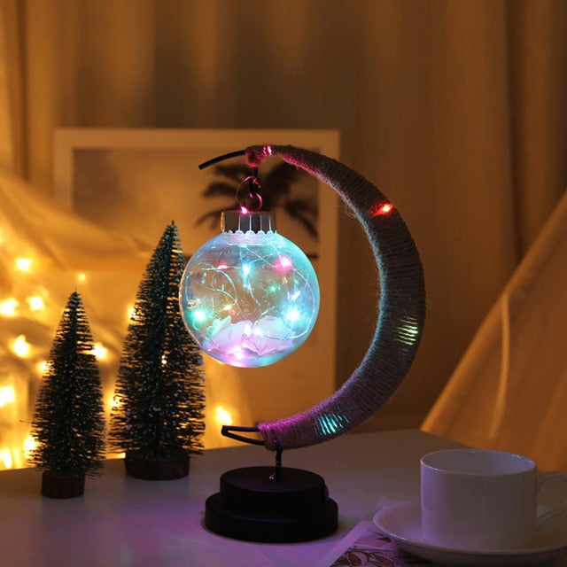 LED Moon Lamp Rattan Night Light