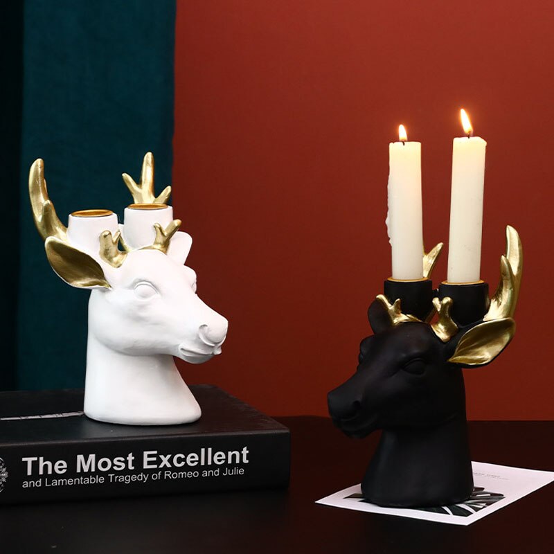 Deer Head Candlestick Home Decoration Accessories