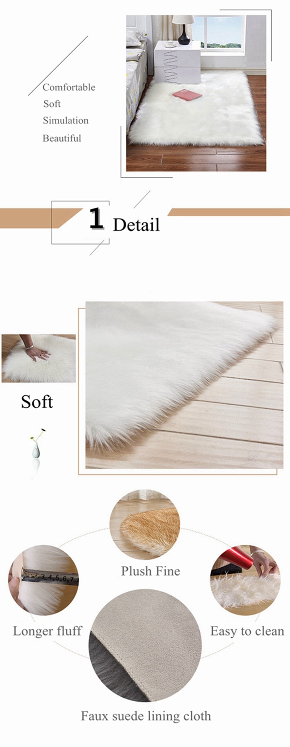 Sof Fluffy Rug For Home Decoration