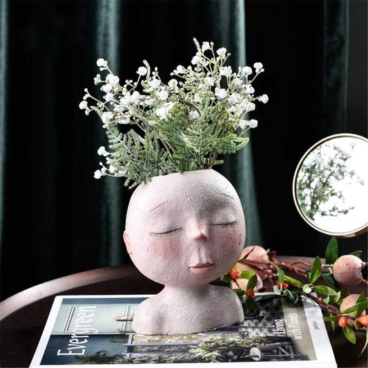 Doll Shape Flowerpot Decor