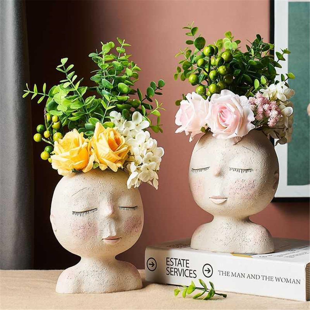 Doll Shape Flowerpot Decor