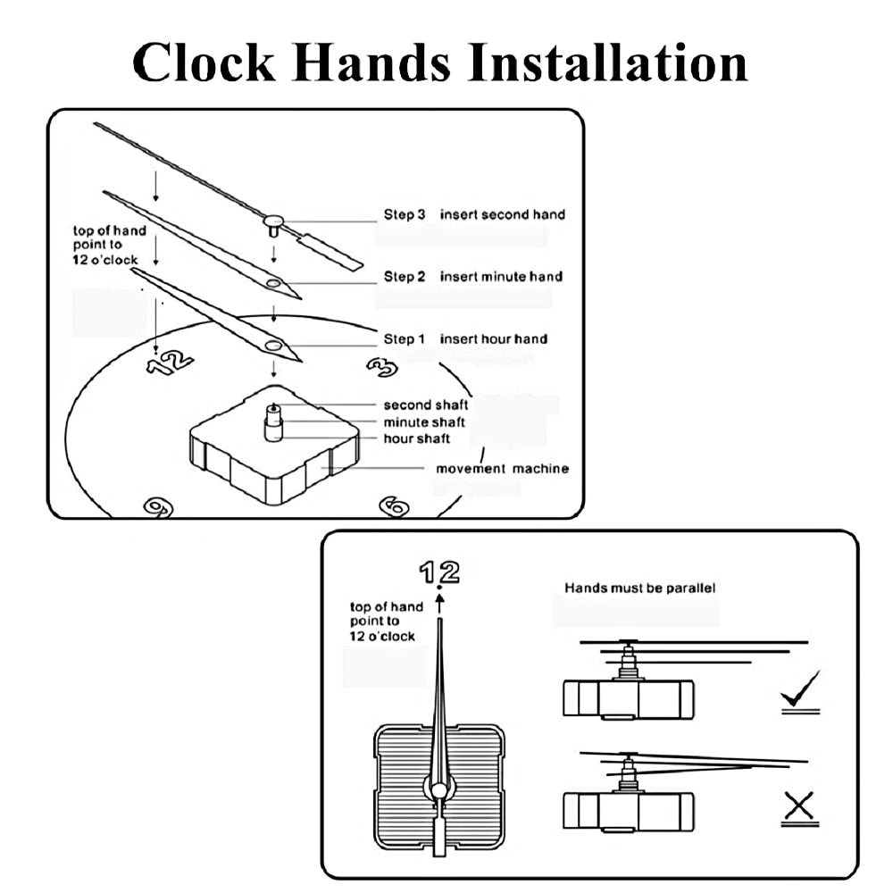 3D Frameless Wall Clock Sticker