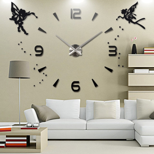 3D Frameless Wall Clock Sticker